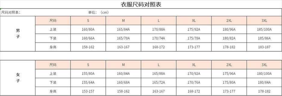 冲锋衣尺码怎么选择?